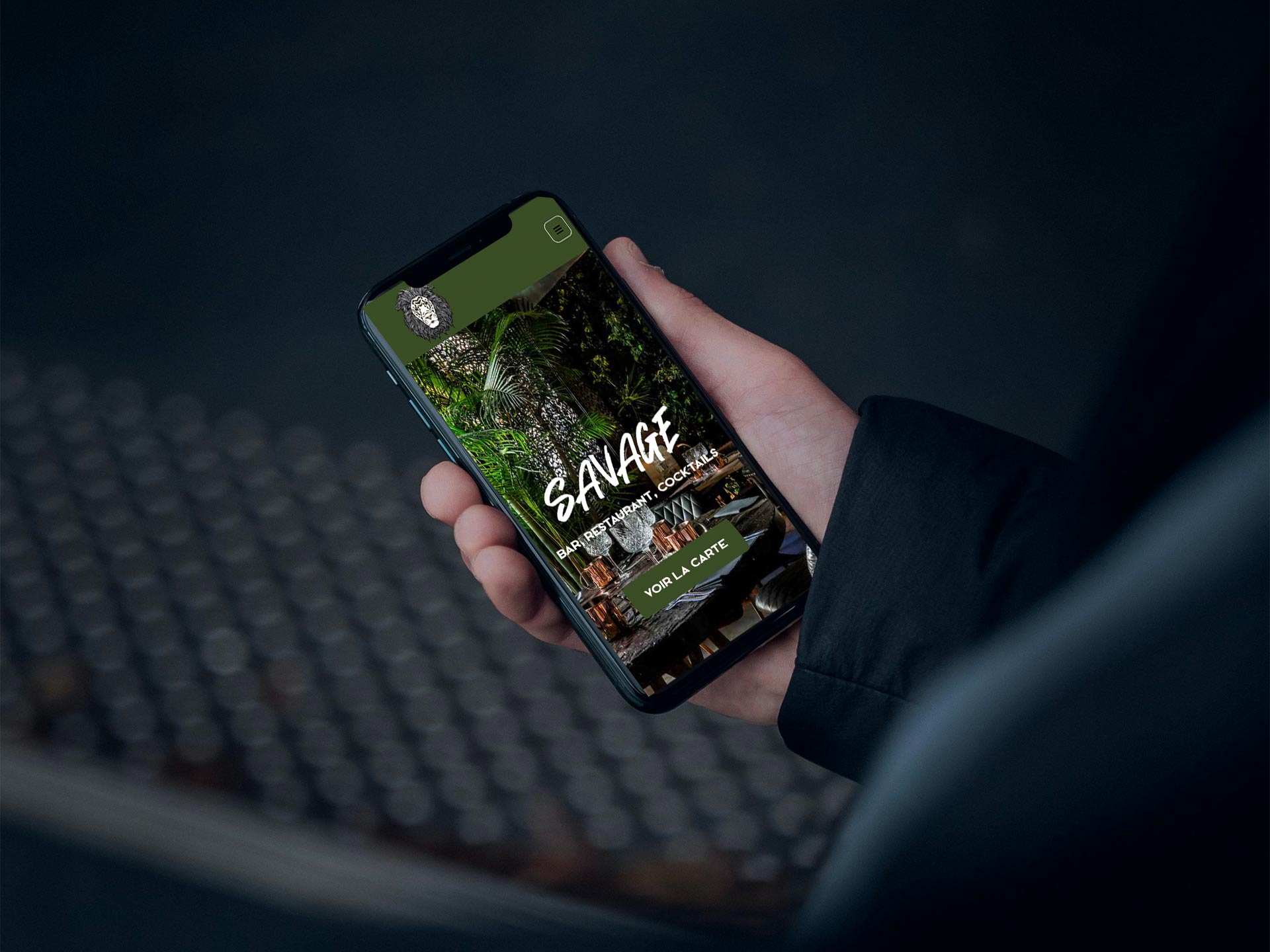 Mockup smartphone siteweb Savage Projet fictif